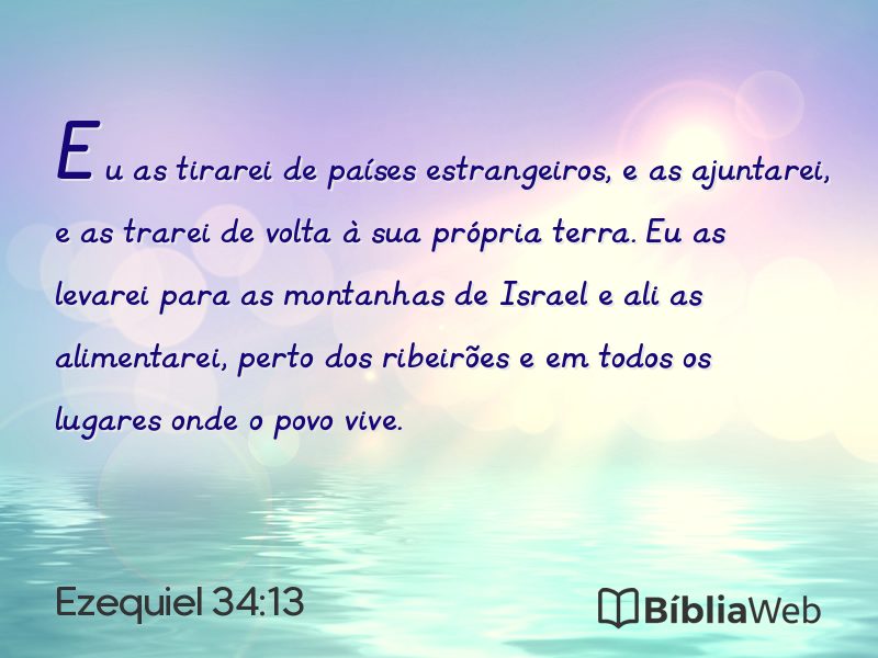 Ezequiel 34:13 em imagem para compartilhar