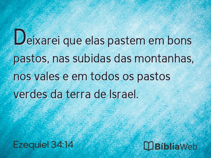 Ezequiel 34:14 em imagem para compartilhar