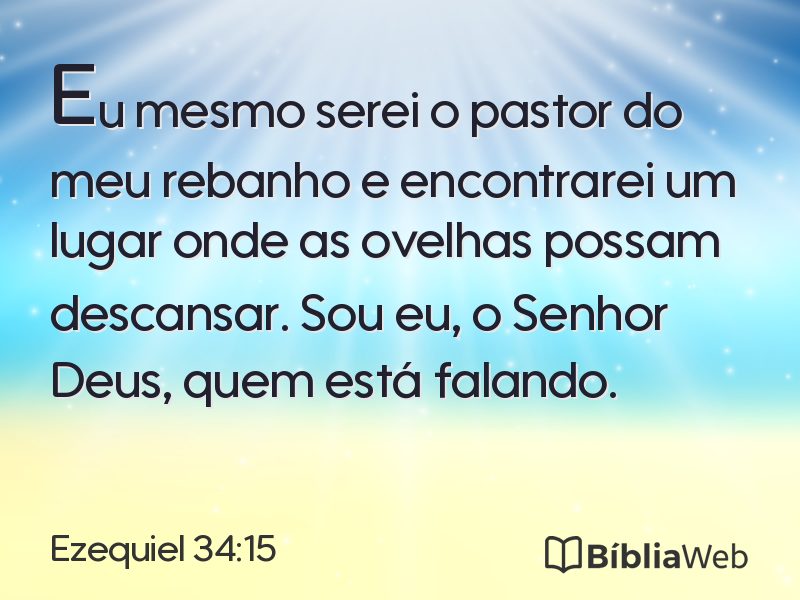 Ezequiel 34:15 em imagem para compartilhar