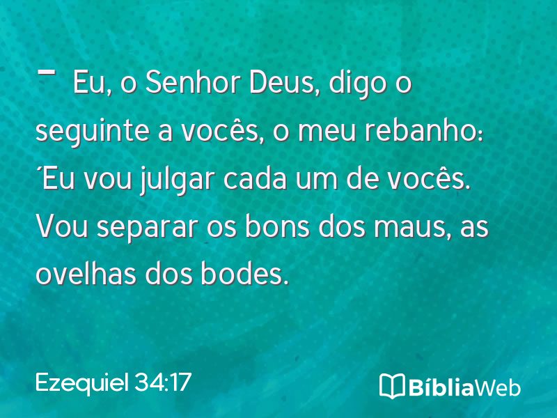 Ezequiel 34:17 em imagem para compartilhar