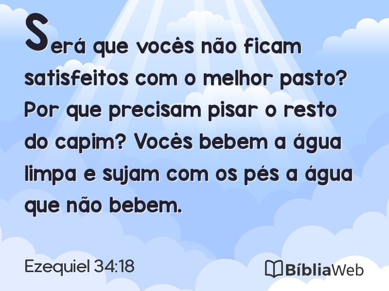 Ezequiel 34:18 em imagem para compartilhar