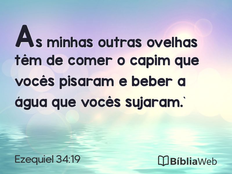 Ezequiel 34:19 em imagem para compartilhar