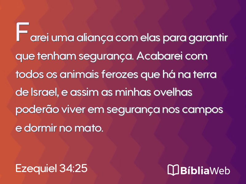 Ezequiel 34:25 em imagem para compartilhar