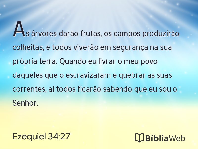 Ezequiel 34:27 em imagem para compartilhar
