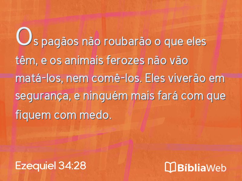 Ezequiel 34:28 em imagem para compartilhar