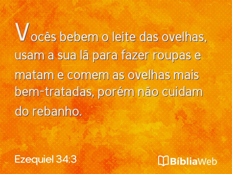 Ezequiel 34:3 em imagem para compartilhar