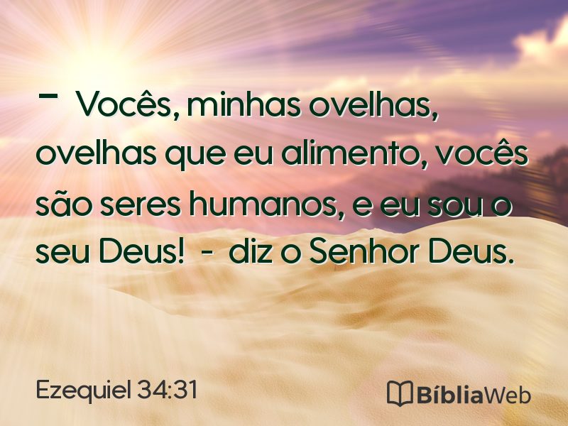 Ezequiel 34:31 em imagem para compartilhar