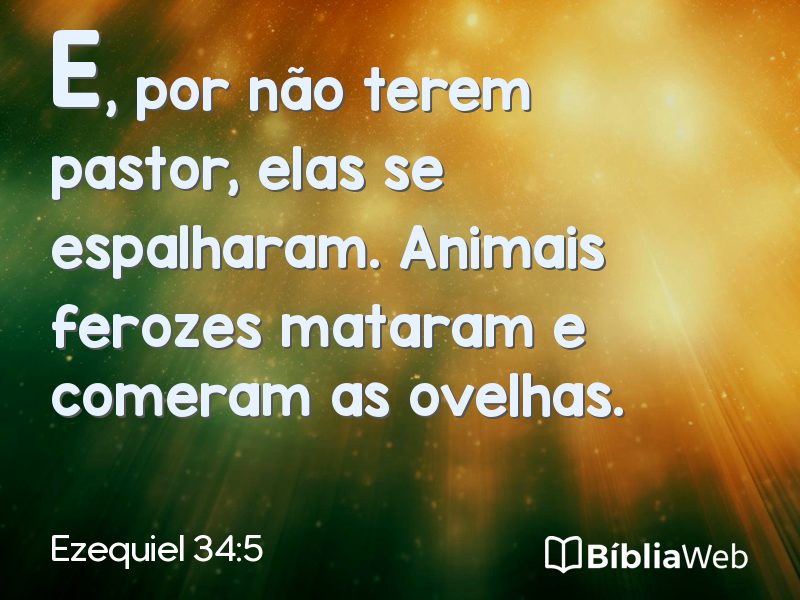 Ezequiel 34:5 em imagem para compartilhar