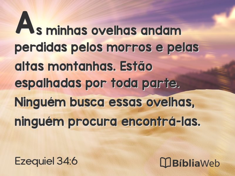 Ezequiel 34:6 em imagem para compartilhar