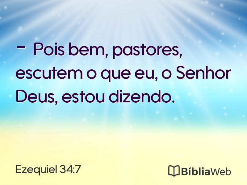 Ezequiel 34:7 em imagem para compartilhar