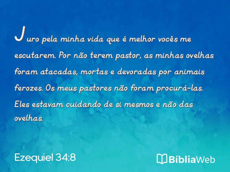 Ezequiel 34:8 em imagem para compartilhar