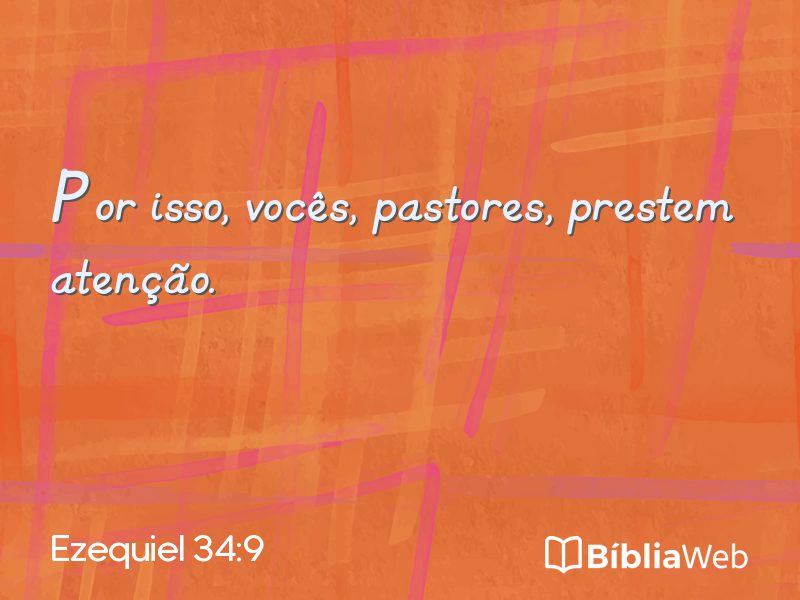 Ezequiel 34:9 em imagem para compartilhar
