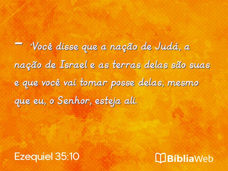 Ezequiel 35:10 em imagem para compartilhar