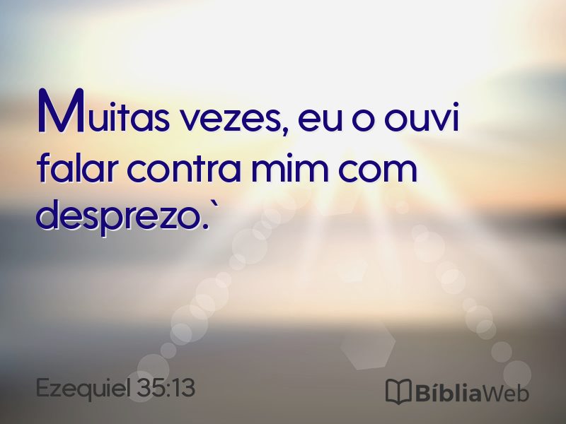 Ezequiel 35:13 em imagem para compartilhar