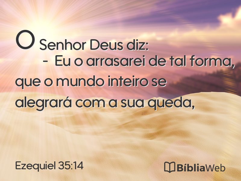 Ezequiel 35:14 em imagem para compartilhar