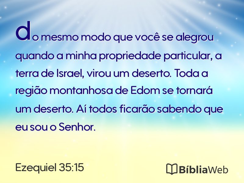 Ezequiel 35:15 em imagem para compartilhar