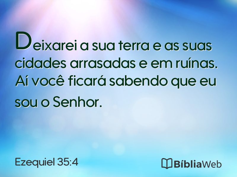 Ezequiel 35:4 em imagem para compartilhar