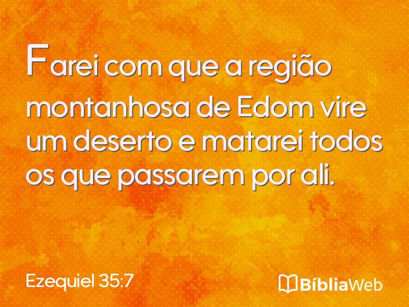 Ezequiel 35:7 em imagem para compartilhar
