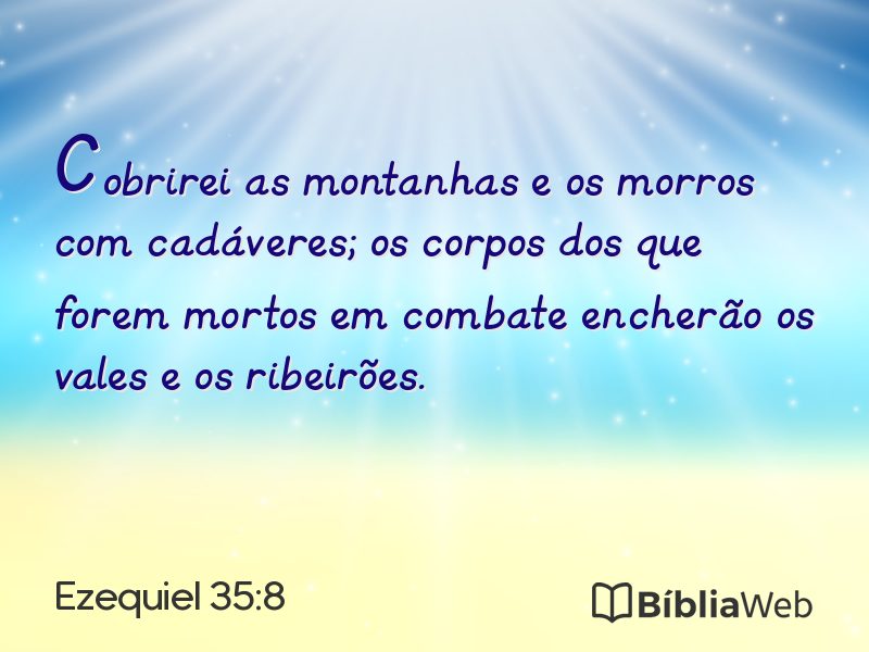 Ezequiel 35:8 em imagem para compartilhar
