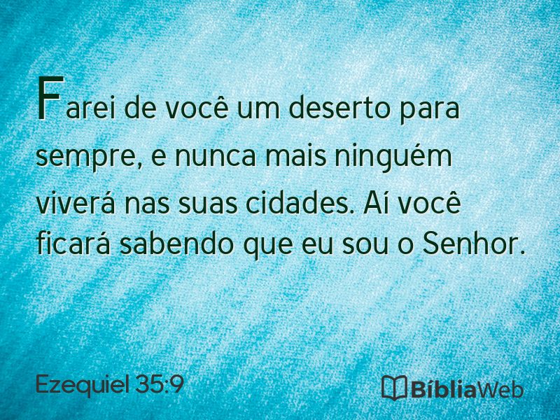 Ezequiel 35:9 em imagem para compartilhar