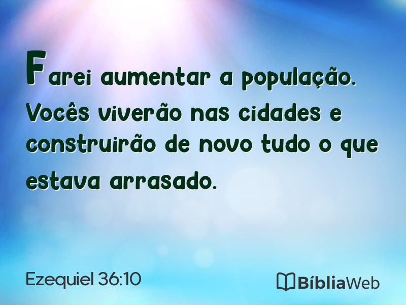 Ezequiel 36:10 em imagem para compartilhar
