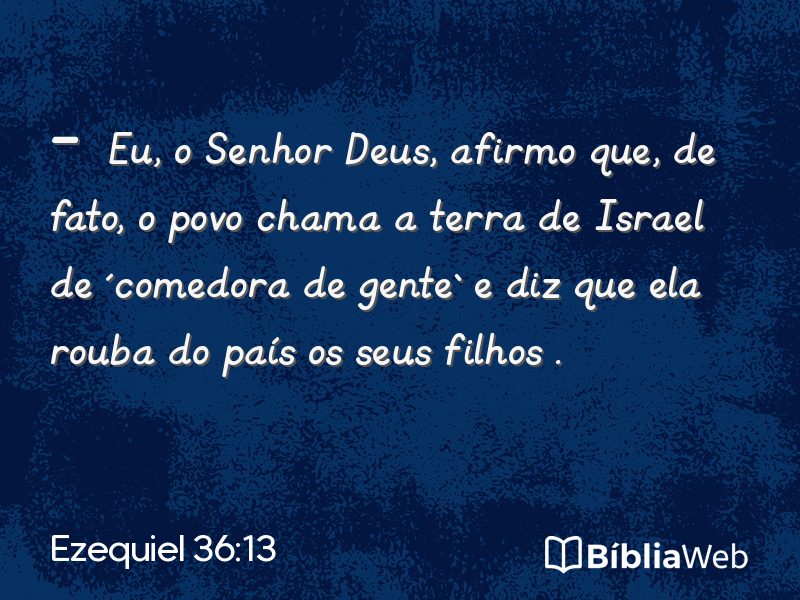 Ezequiel 36:13 em imagem para compartilhar