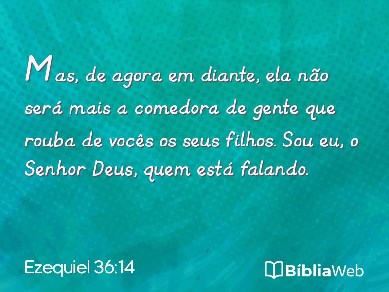 Ezequiel 36:14 em imagem para compartilhar