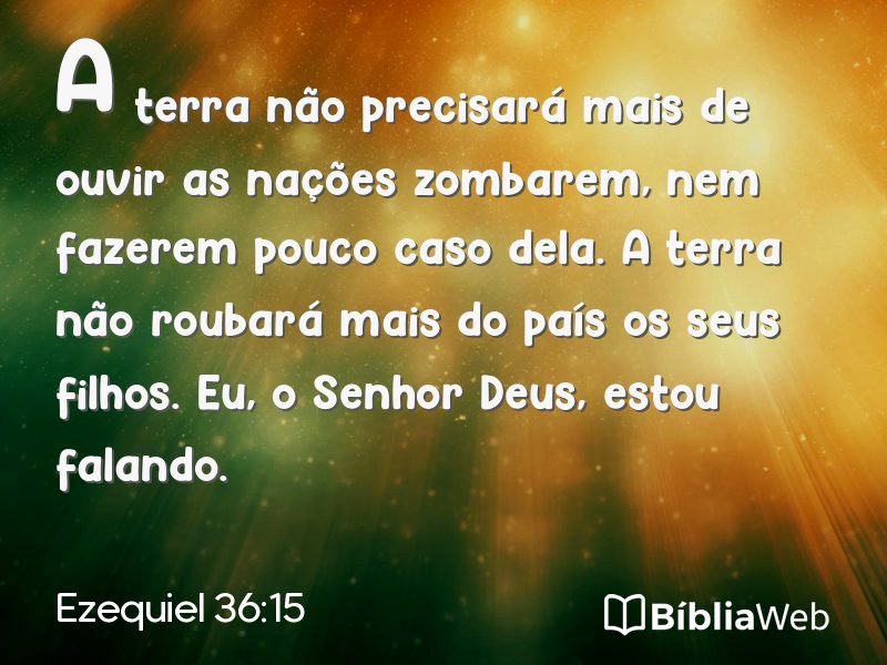 Ezequiel 36:15 em imagem para compartilhar