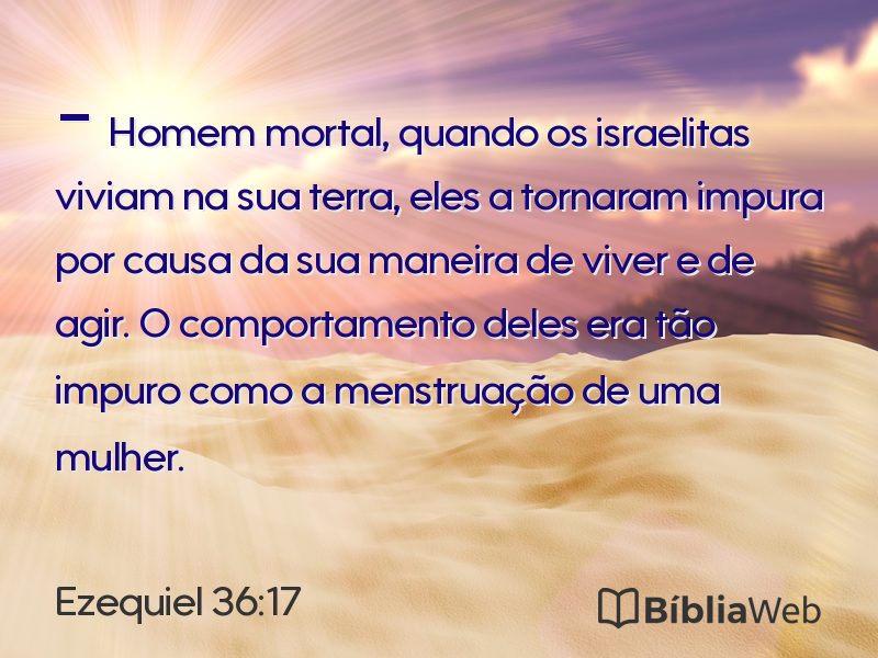 Ezequiel 36:17 em imagem para compartilhar