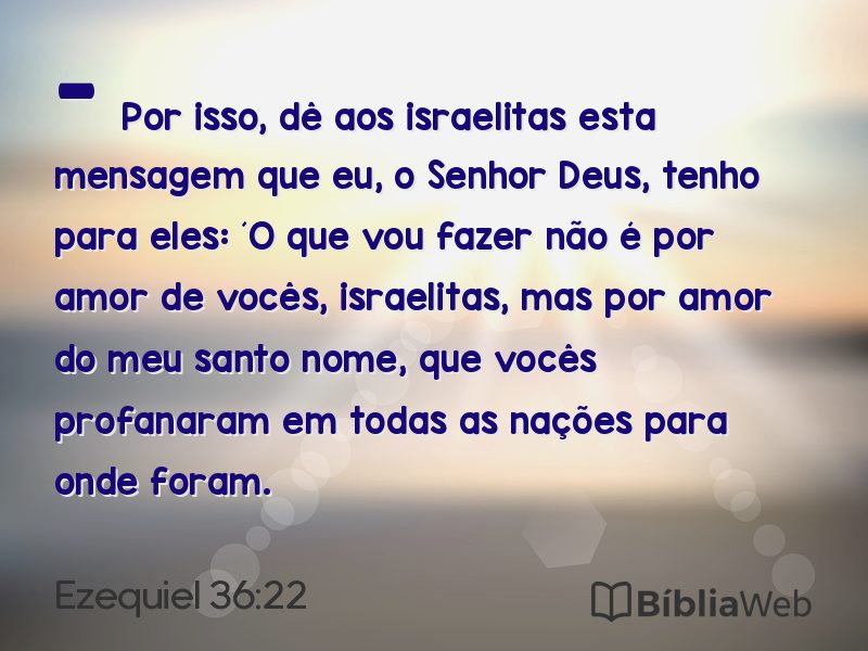 Ezequiel 36:22 em imagem para compartilhar