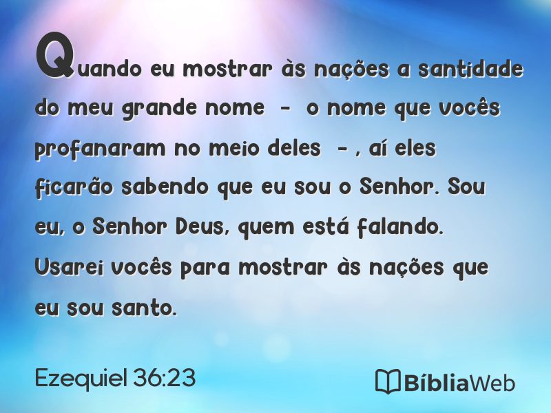 Ezequiel 36:23 em imagem para compartilhar