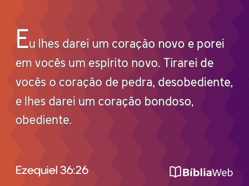 Ezequiel 36:26 em imagem para compartilhar
