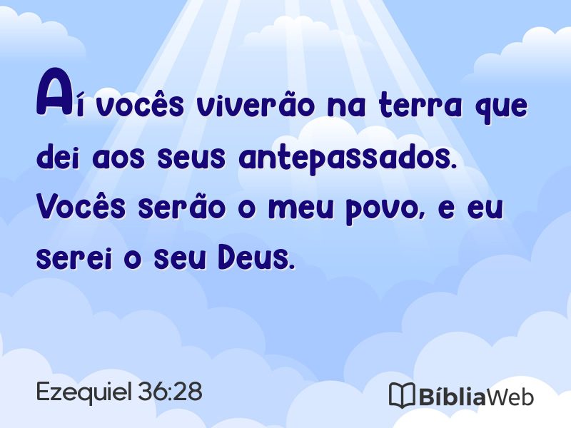 Ezequiel 36:28 em imagem para compartilhar