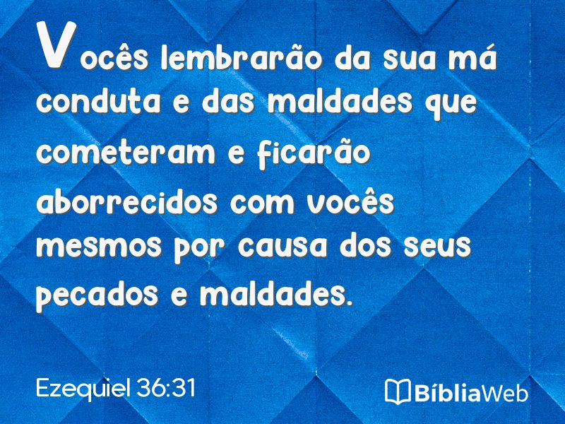 Ezequiel 36:31 em imagem para compartilhar