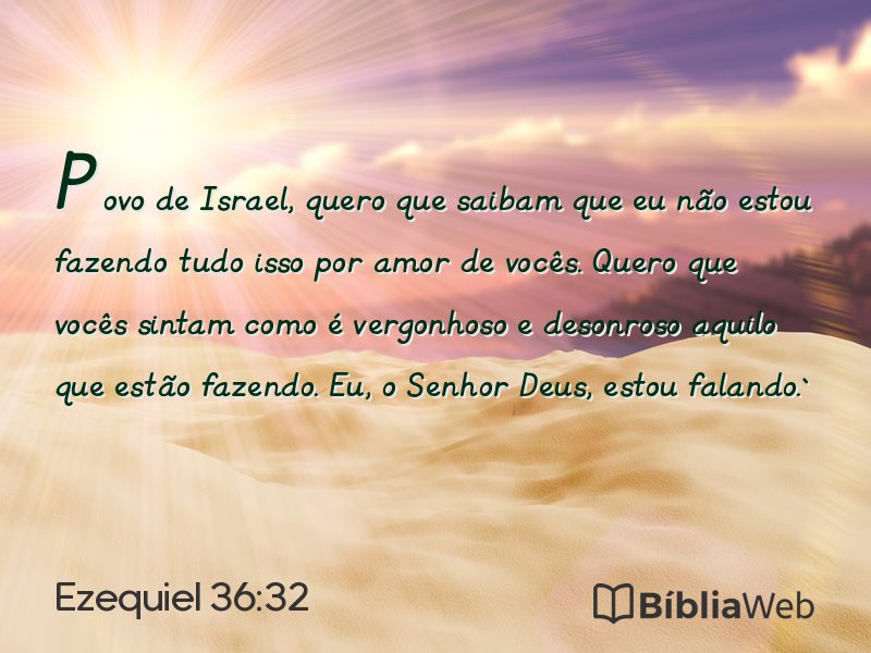 Ezequiel 36:32 em imagem para compartilhar
