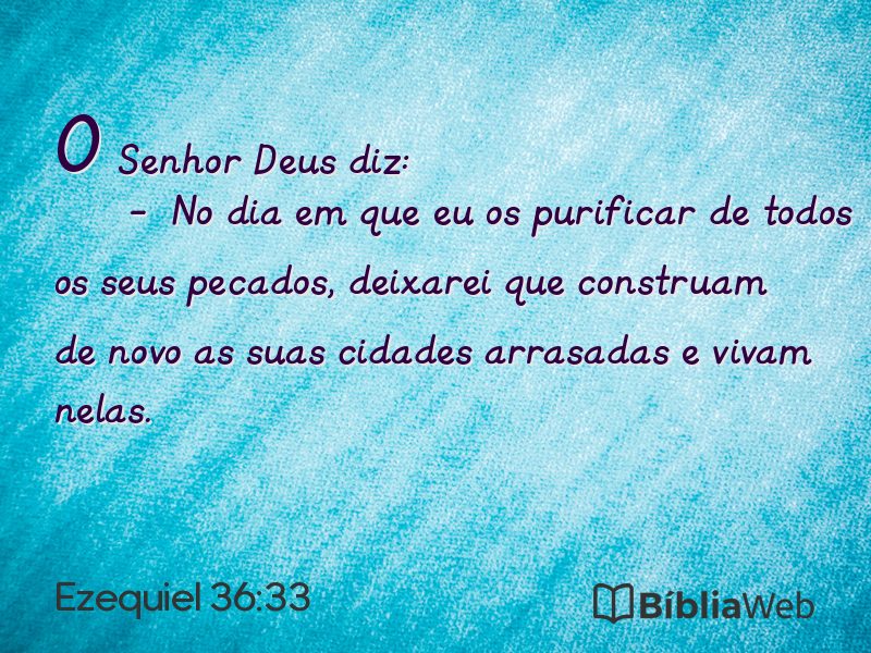 Ezequiel 36:33 em imagem para compartilhar
