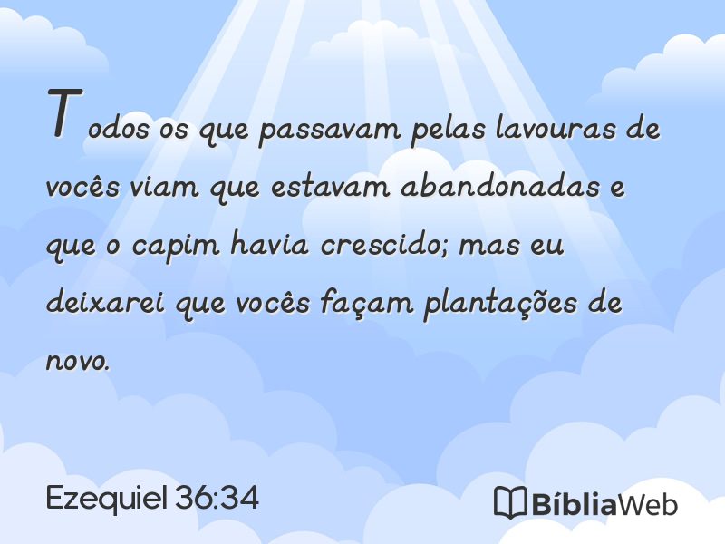 Ezequiel 36:34 em imagem para compartilhar