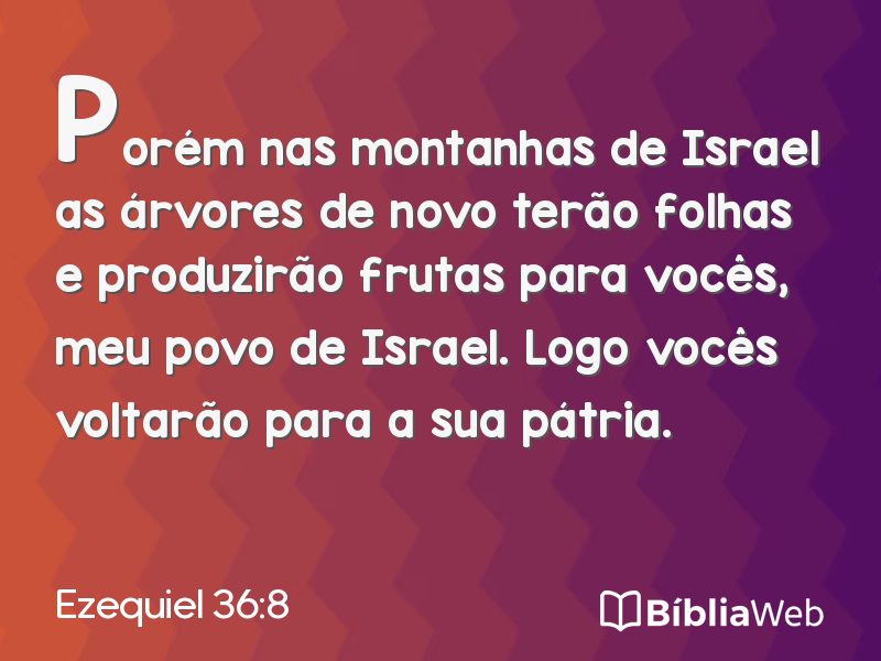 Ezequiel 36:8 em imagem para compartilhar