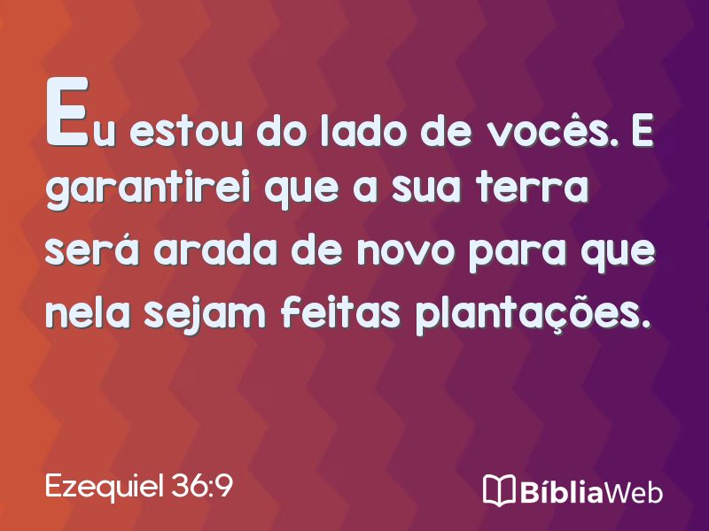 Ezequiel 36:9 em imagem para compartilhar