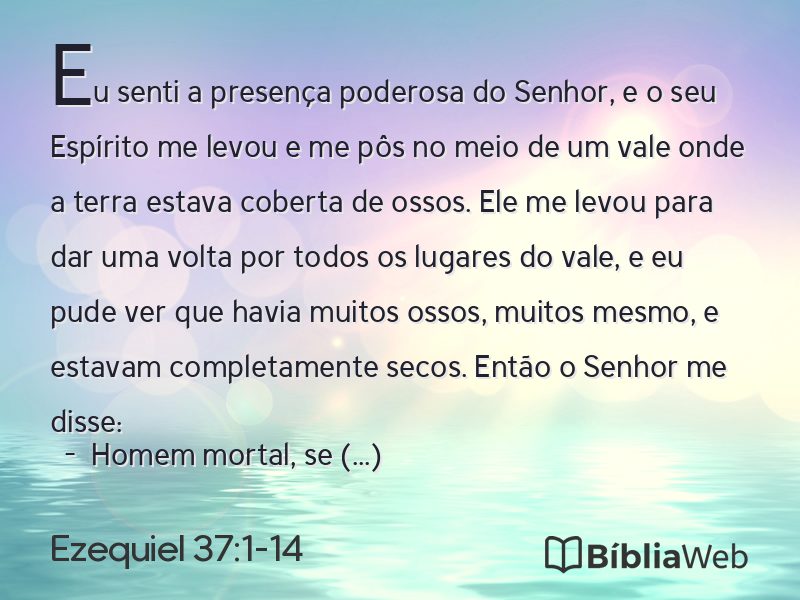 Ezequiel 37:1-14 em imagem para compartilhar