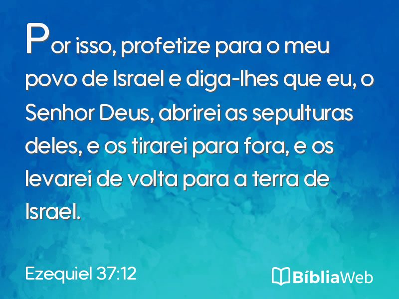 Ezequiel 37:12 em imagem para compartilhar