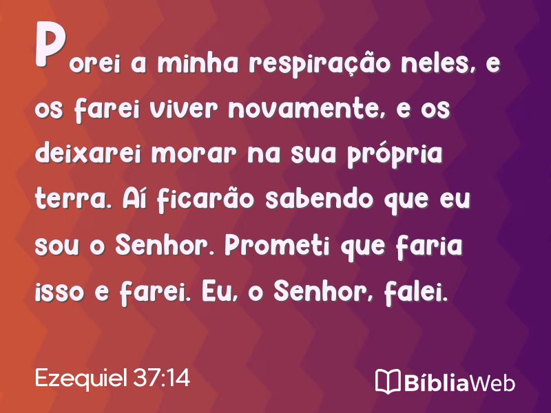 Ezequiel 37:14 em imagem para compartilhar