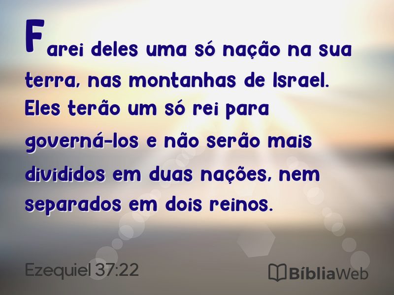 Ezequiel 37:22 em imagem para compartilhar