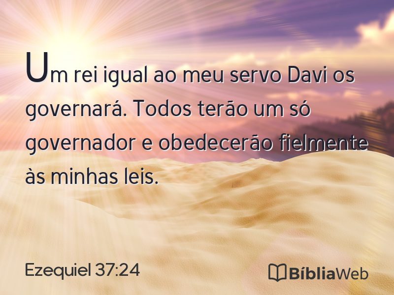 Ezequiel 37:24 em imagem para compartilhar