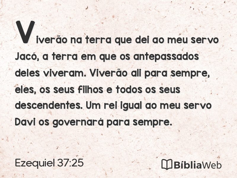 Ezequiel 37:25 em imagem para compartilhar