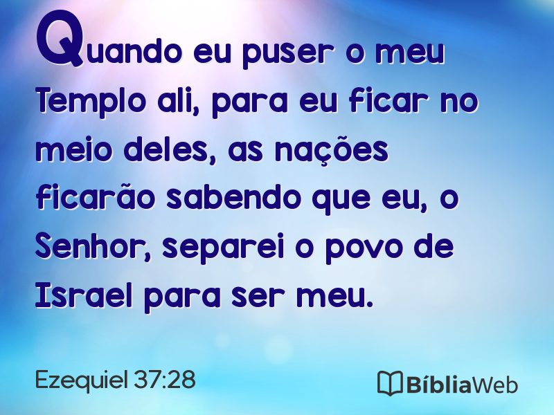 Ezequiel 37:28 em imagem para compartilhar