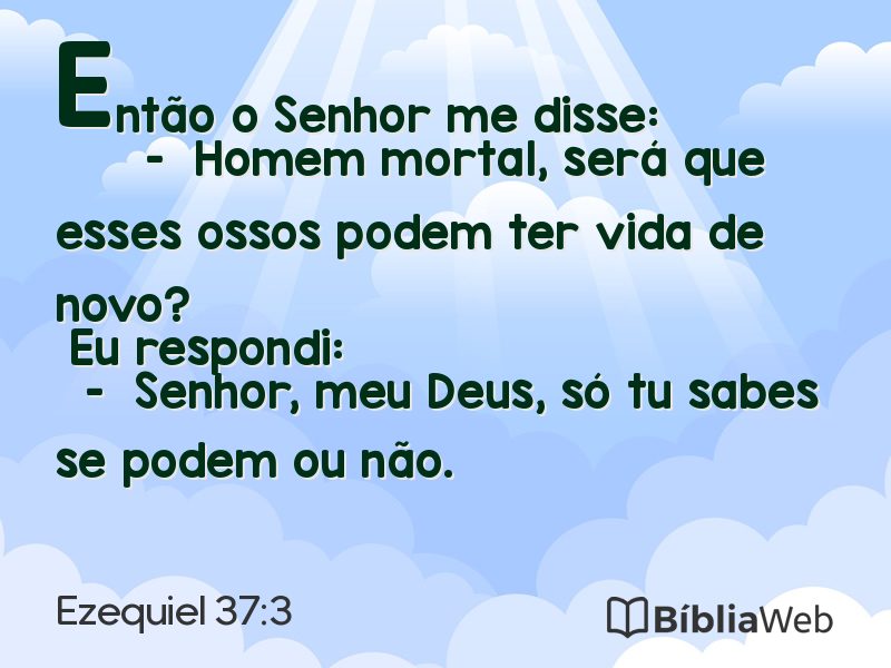 Ezequiel 37:3 em imagem para compartilhar
