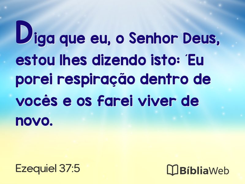 Ezequiel 37:5 em imagem para compartilhar