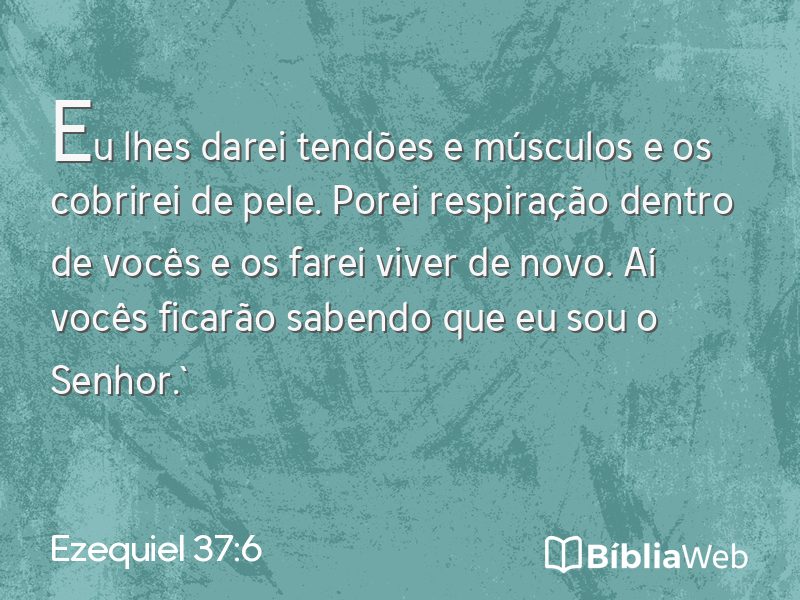 Ezequiel 37:6 em imagem para compartilhar
