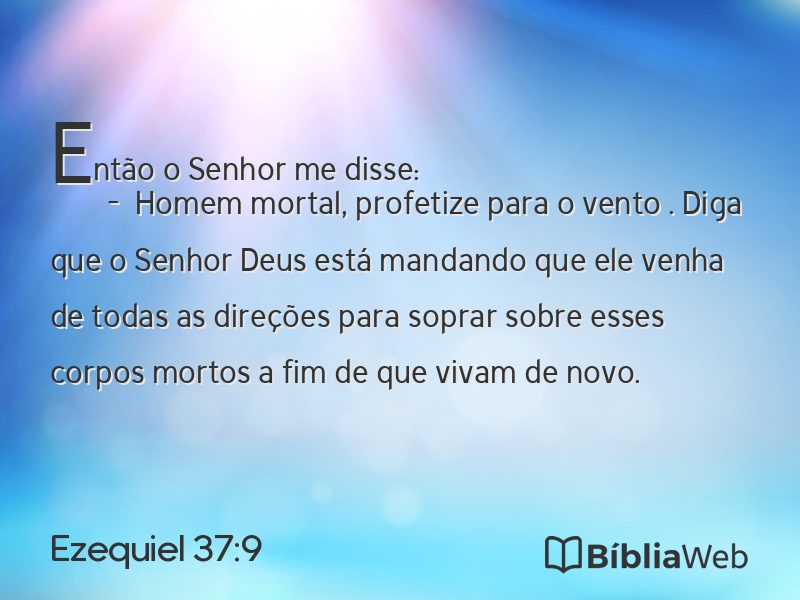 Ezequiel 37:9 em imagem para compartilhar